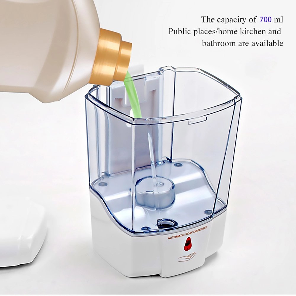 Simple White Non-contact Automatic Hand Sanitizer Dispenser Factory-Mounted Soap Dispensers Directly on the Wall