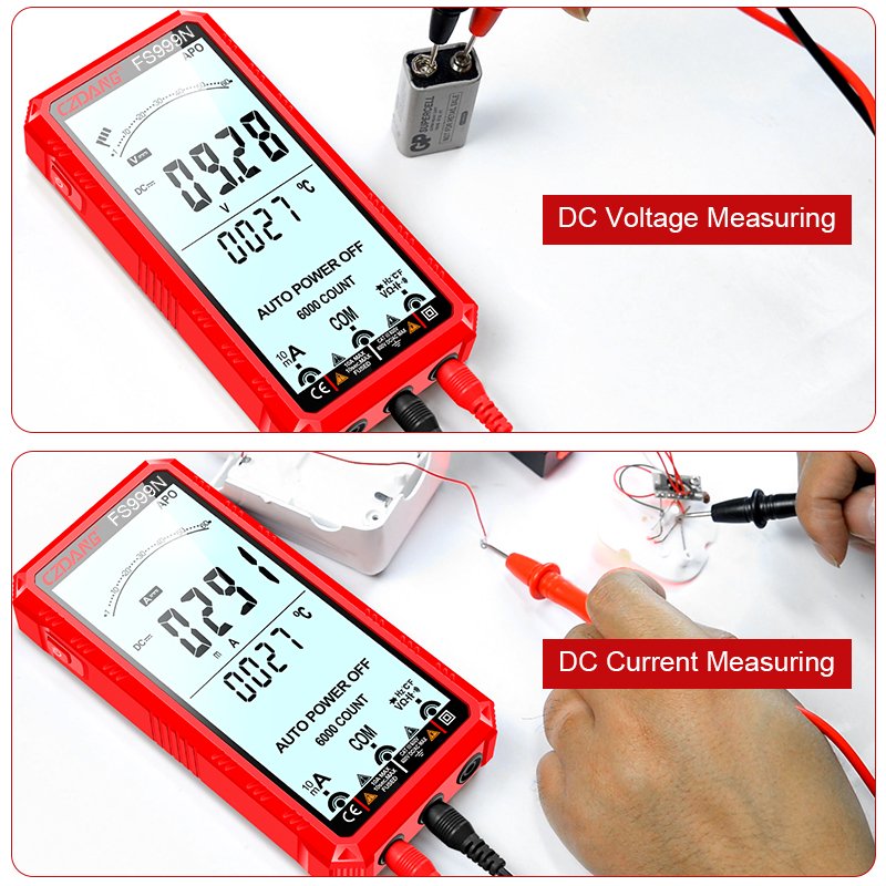 5.0'' Big Full Screen Displaying Auto-ranging 6000 Counts True RMS Digital Multimeter Multi Tester With NCV Detection Function
