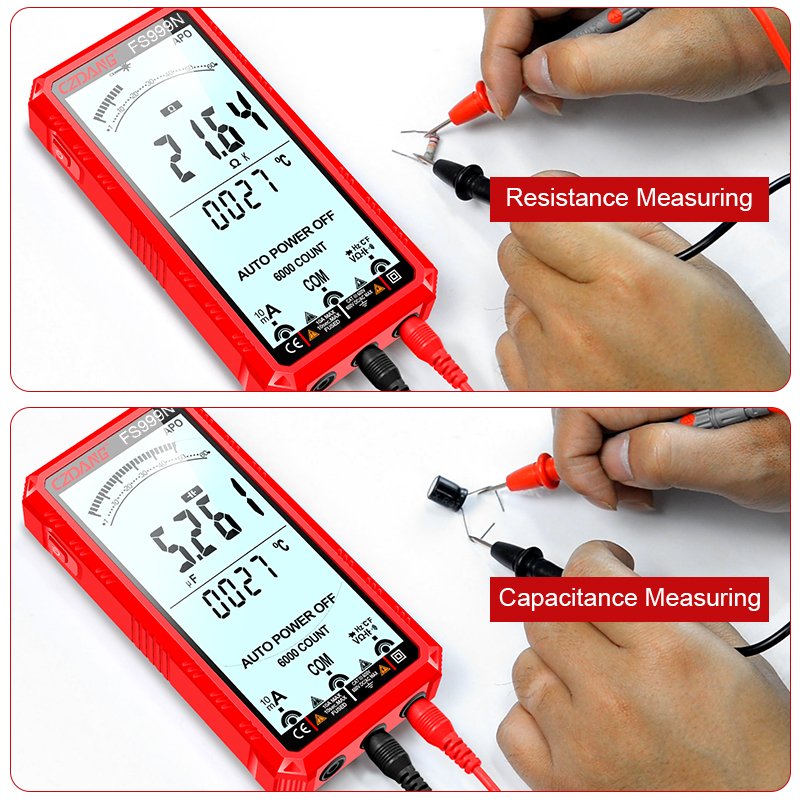 5.0'' Big Full Screen Displaying Auto-ranging 6000 Counts True RMS Digital Multimeter Multi Tester With NCV Detection Function