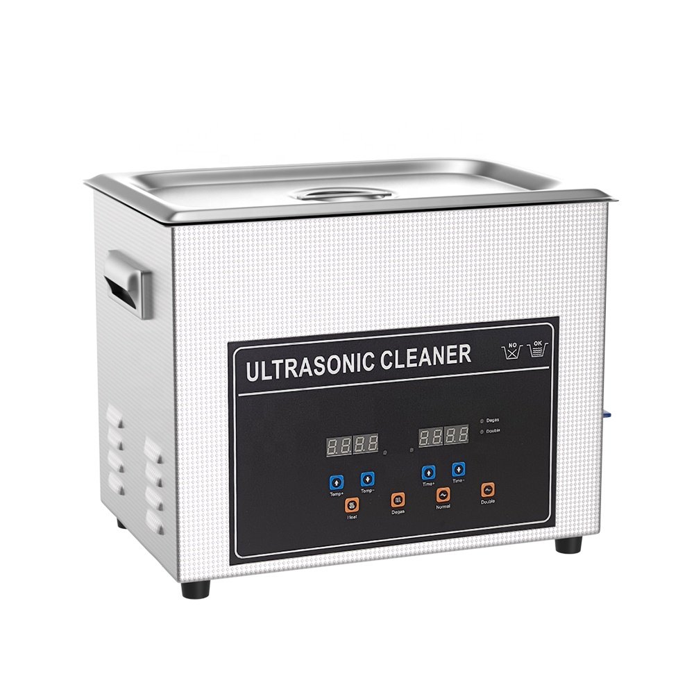 Desktop Stainless Steel Ultrasonic Cleaner 10L 2.64 Gal 240 W & 360 W Digital Control Semiwaves & Full-wave Work Alternately