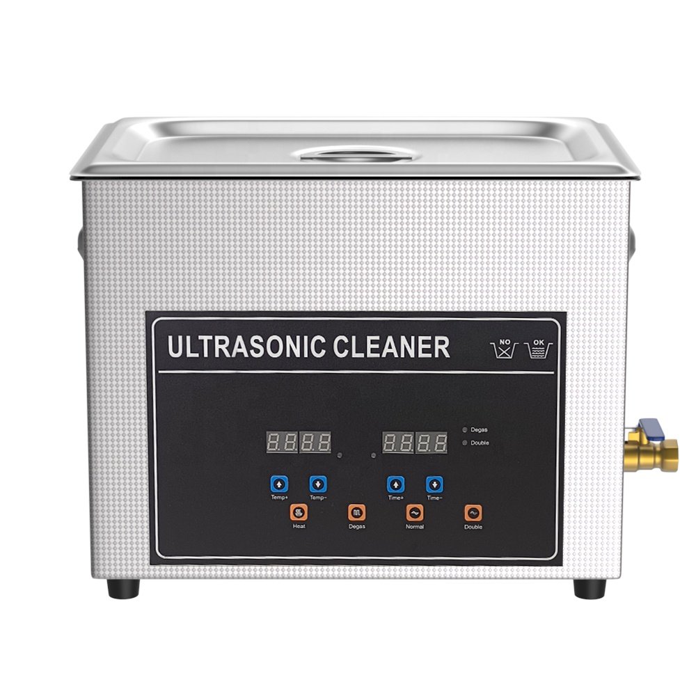 Desktop Stainless Steel Ultrasonic Cleaner 10L 2.64 Gal 240 W & 360 W Digital Control Semiwaves & Full-wave Work Alternately