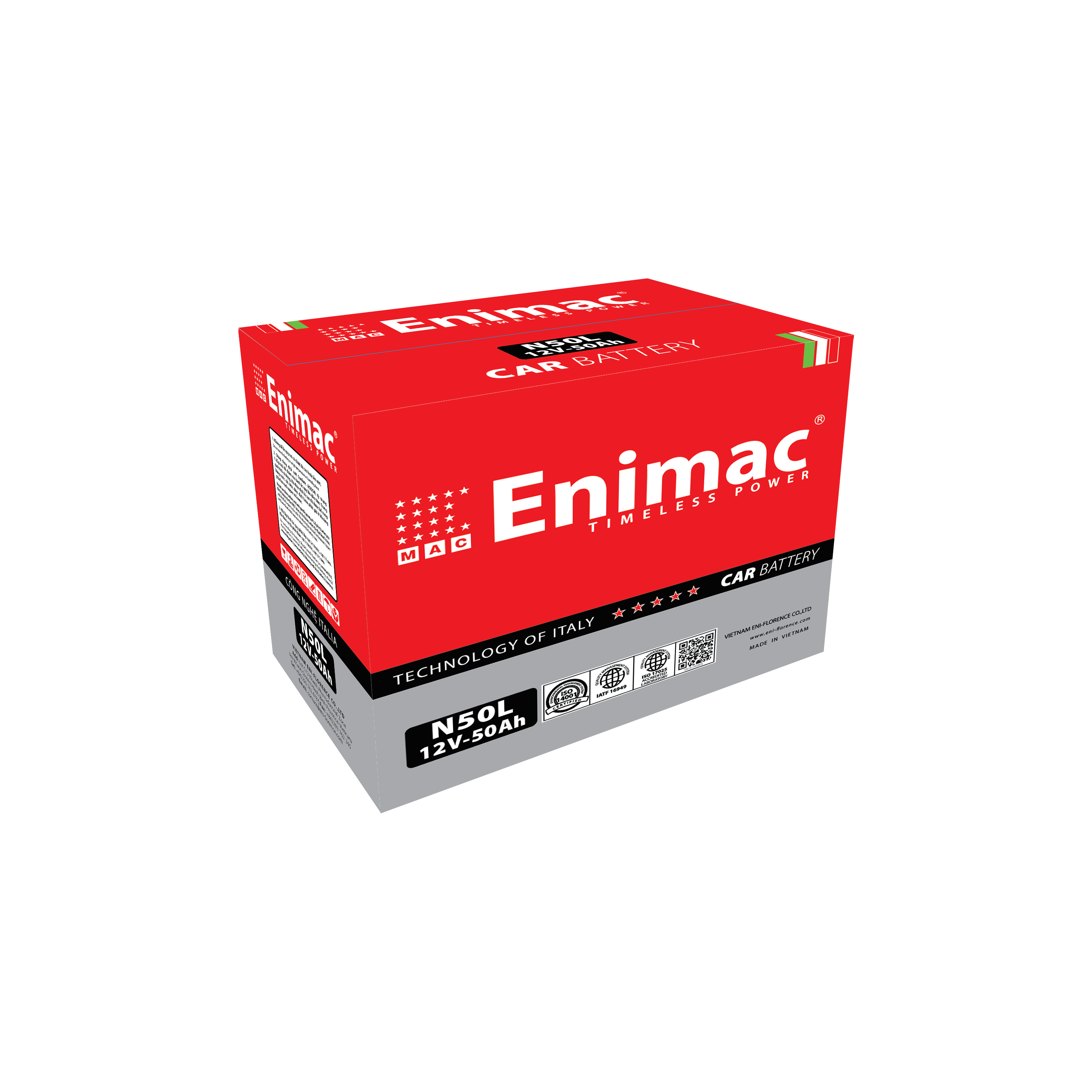 FACTORY PRICE DRIED BATTERY N50 50AH Battery for Car and Truck VIETNAMESE WHOLESALE Good Quality