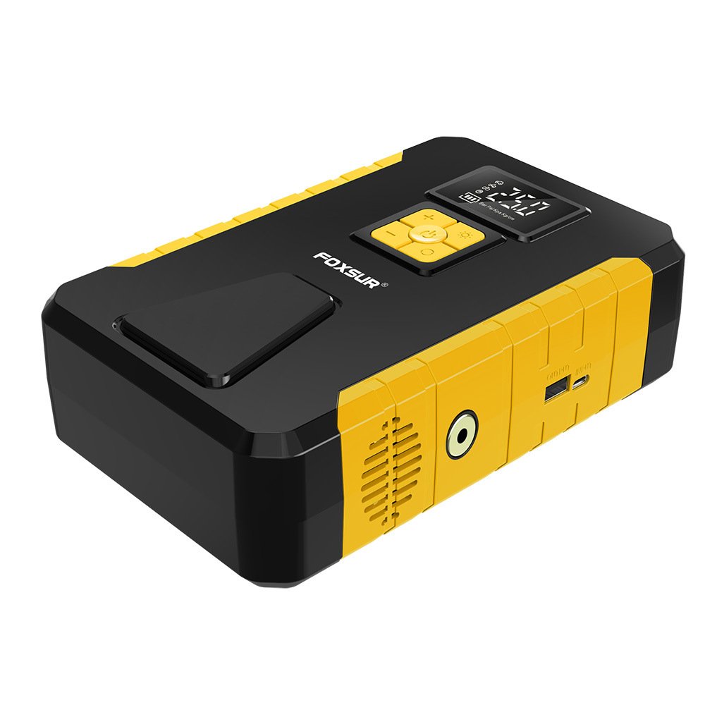 NCFKOS 26800mAh 12V/24 Car Jump Starter Air Pump Portable Air Compressor Auto Tire Inflator Emergency Power Supply