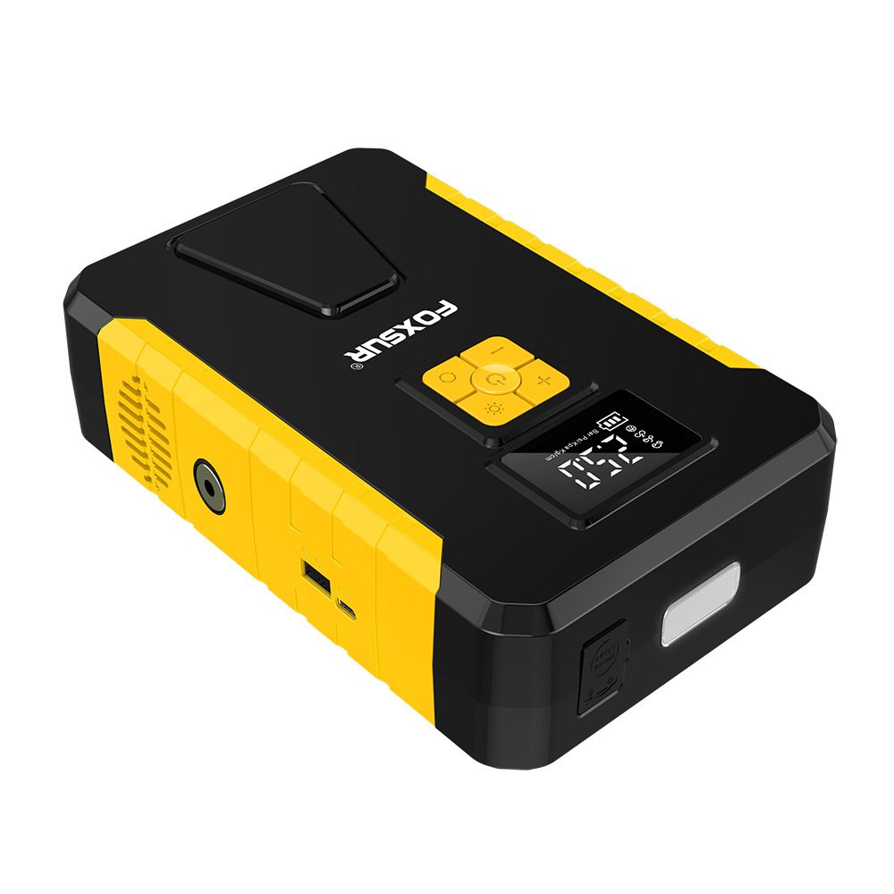 NCFKOS 26800mAh 12V/24 Car Jump Starter Air Pump Portable Air Compressor Auto Tire Inflator Emergency Power Supply