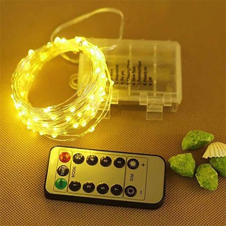 RGB 5m 50LED String Lights Battery Operated Multi Color Changing Waterproof With Remote Timer for Party Christmas Decoration
