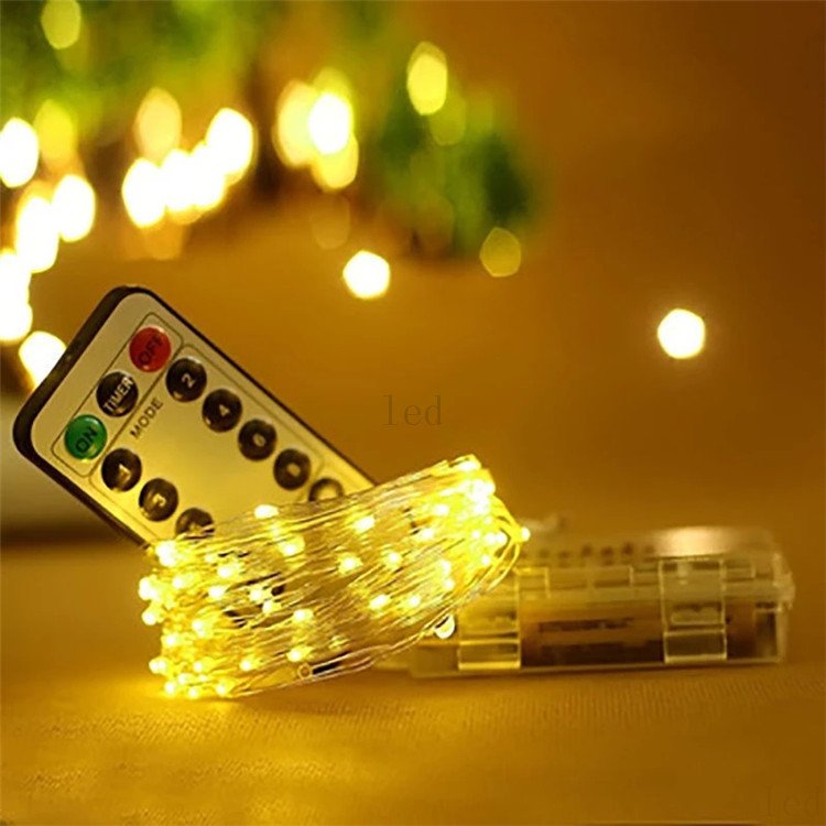RGB 5m 50LED String Lights Battery Operated Multi Color Changing Waterproof With Remote Timer for Party Christmas Decoration