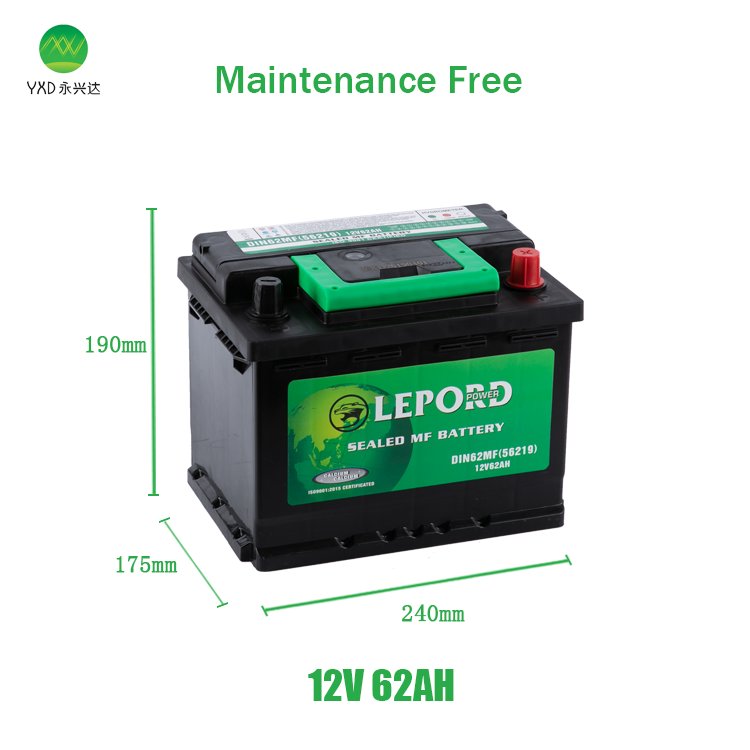 Car Battery Manufacturer Best Auto Battery 12V 55AH DIN55 DIN62 Storage Batteries
