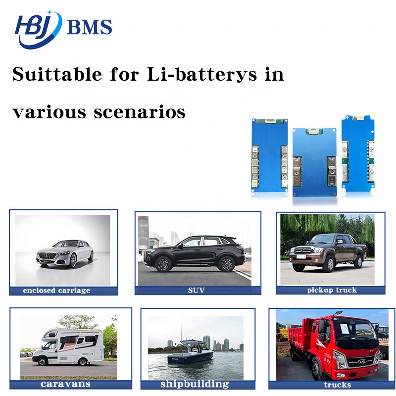 Source Custom 4S 5S 6S 7S 8S 12V 24V 40A 60A 80A 100A 150A 200A Car Start Stop Bms For Balance EV Suvs Vans Light Trucks Battery