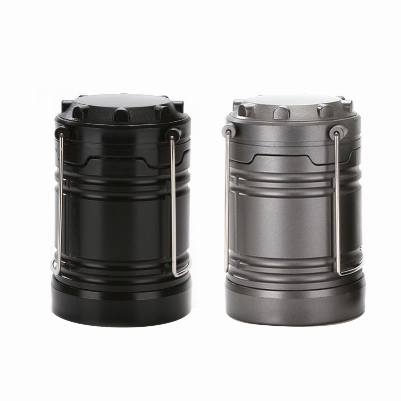 Plastic Portable Tent Camping Lamp Waterproof Fishing Rod Outdoor Camping Lantern Emergency Collapsible Lights With Magnetic