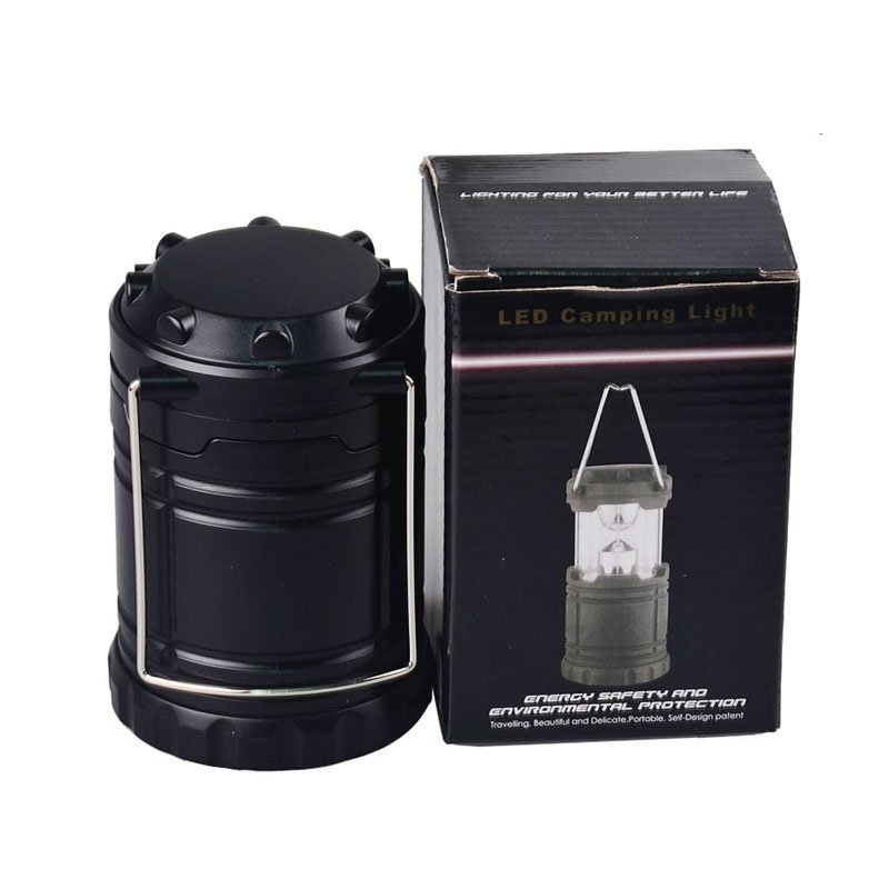Plastic Portable Tent Camping Lamp Waterproof Fishing Rod Outdoor Camping Lantern Emergency Collapsible Lights With Magnetic