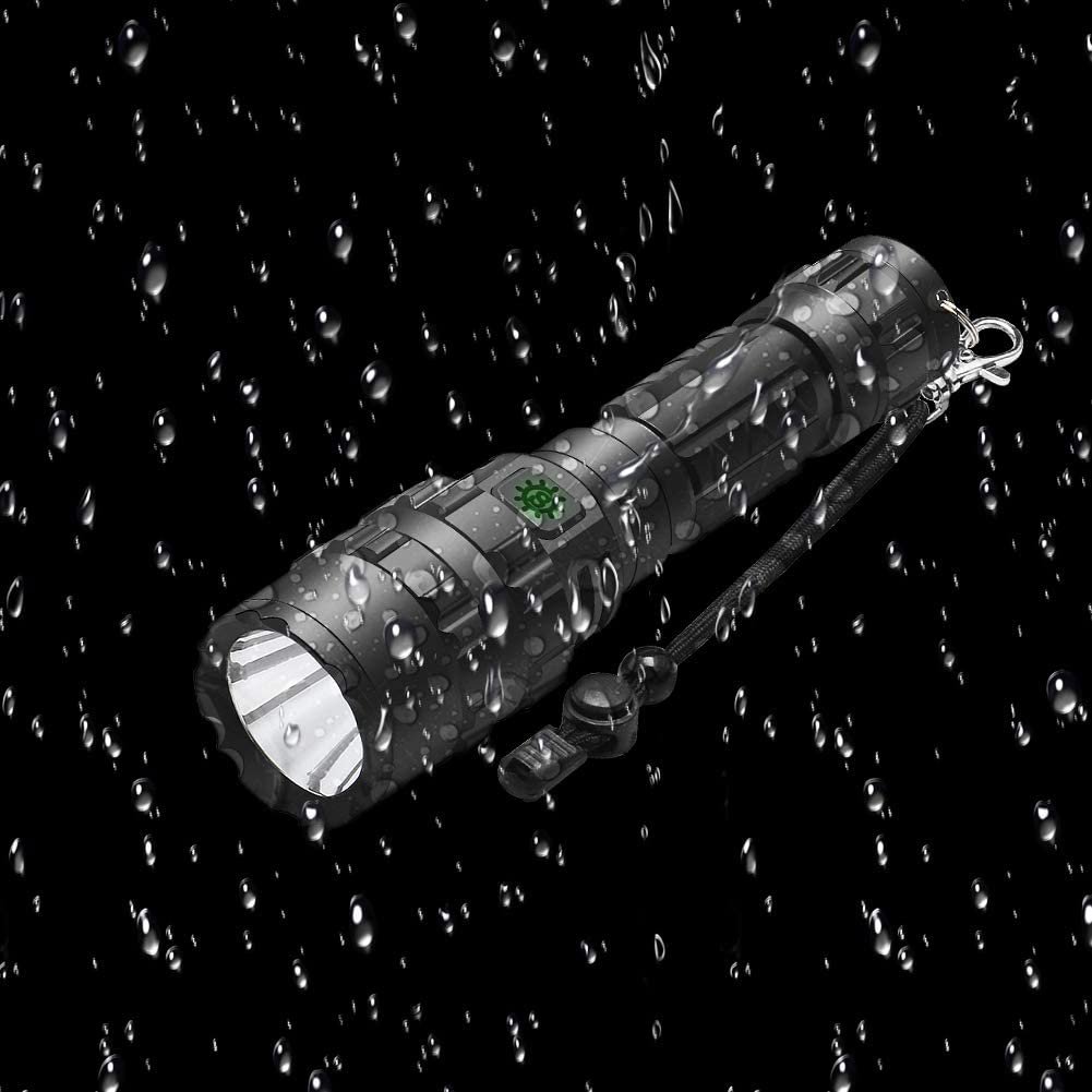 Classic Hunting Flashlight USB Rechargeable Waterproof Outdoor Super Bright XM-L2 LED Tactical Flashlight Torch Light