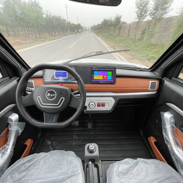 Factory Supply New Energy 4 Wheels Electric Vehicle Jeep 72v 1500W Foldable Seat 5 Passengers Eco Car for Adults Wholesale Price