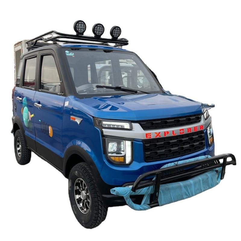 Factory Supply New Energy 4 Wheels Electric Vehicle Jeep 72v 1500W Foldable Seat 5 Passengers Eco Car for Adults Wholesale Price