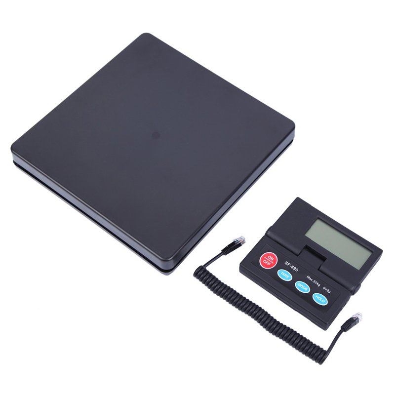 J&R 10kg 25kg 50kg 1g Platform Bench LCD Digital Express Parcel Letter Package Weighing Charging Handheld Shipping Postal Scale