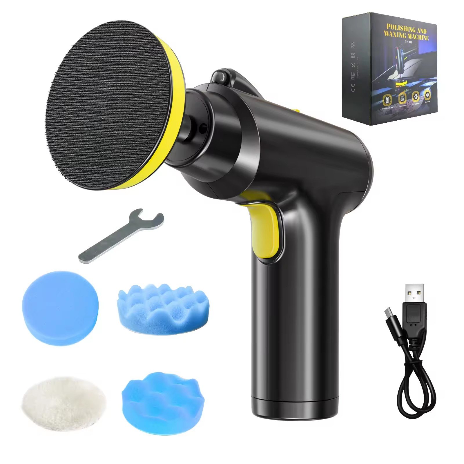 Mini Polisher Machine for Cars 2000mah Lithium Rechargeable Battery New Arrive Wax-polishing Auto Tool