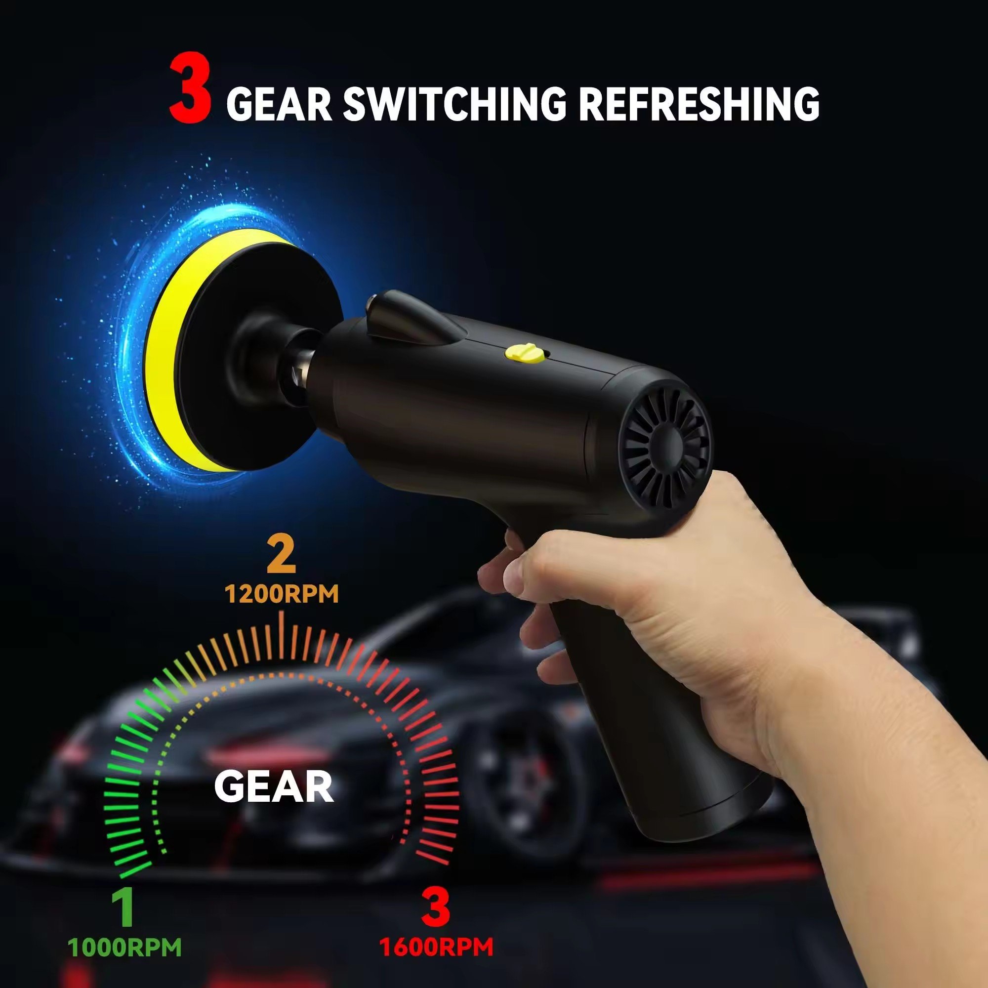 Mini Polisher Machine for Cars 2000mah Lithium Rechargeable Battery New Arrive Wax-polishing Auto Tool