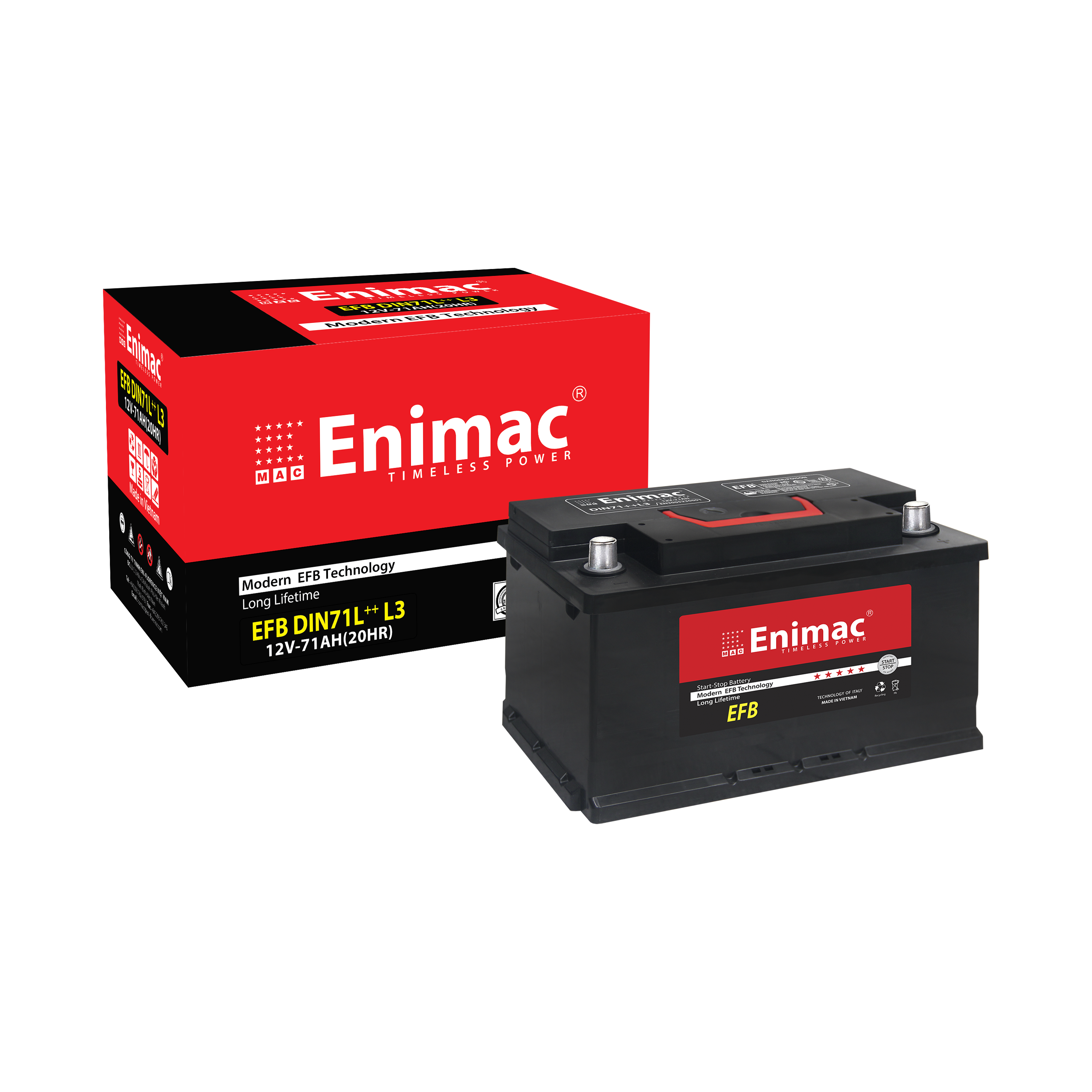 High Quality 14.4V EFB Battery Top Sale New Lead Acid Start Stop System Long Lifespan 12V 71AH Din71L for Vehicle Car Starting