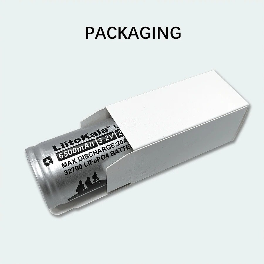 LII-65S 32650 3.2V LiFePO4 6500mah 35A Continuous Discharge High Power Battery for Screwdriver Electric Bike Powered LiitoKala
