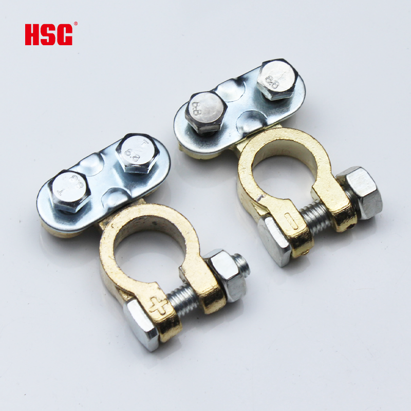 Customized High Quality Brass Battery Terminal Connectors Car Marine Top Post Battery Terminals Clamp Battery Terminal