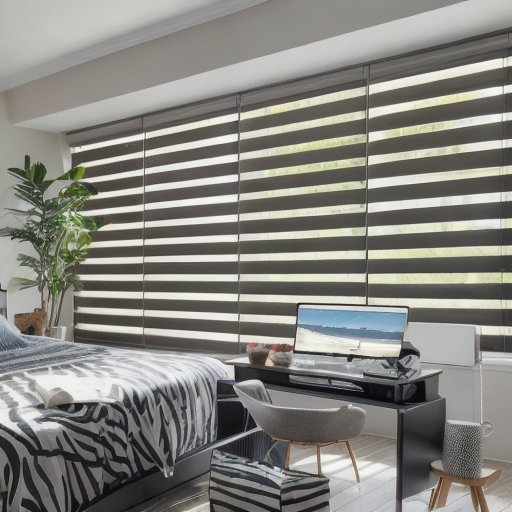 China Factory Manufacture zebra Roller Blind for Window Indoor Motorized Blinds Double Layer zebra Blinds