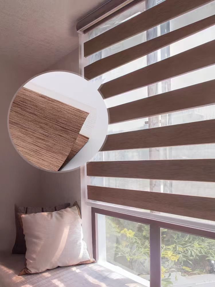 China Factory Manufacture zebra Roller Blind for Window Indoor Motorized Blinds Double Layer zebra Blinds