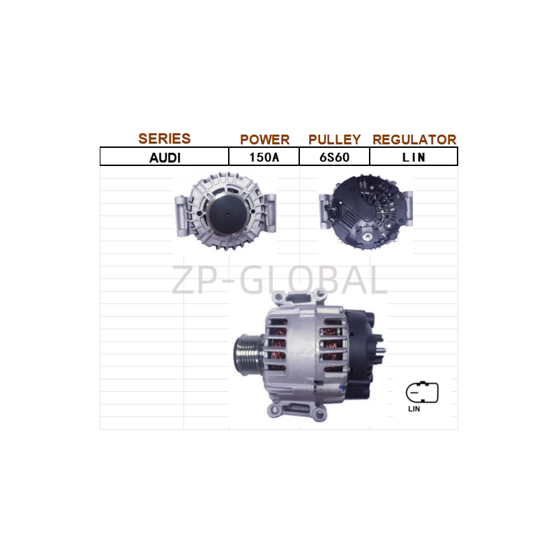 12v Alternator Parts for Car Engine 06E 903 016S for Audi A4/A5 Q5 3.2 FSI