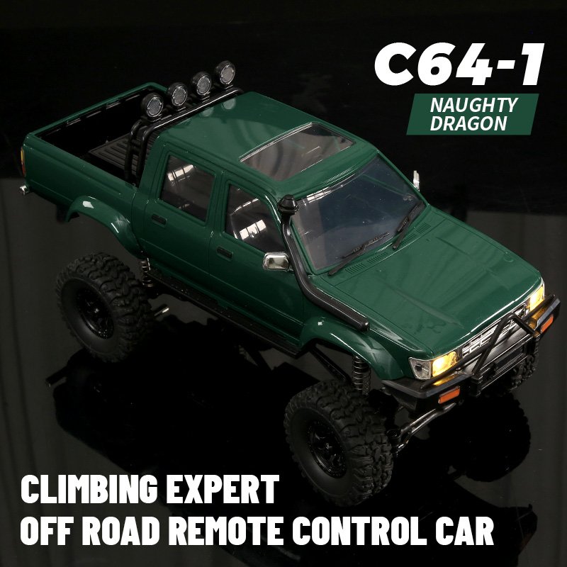 1/16 WPL C64-1 Remote Control Vehicle Crawler RC Cars Pick up Truck Off Road Car Hobby Green New Color