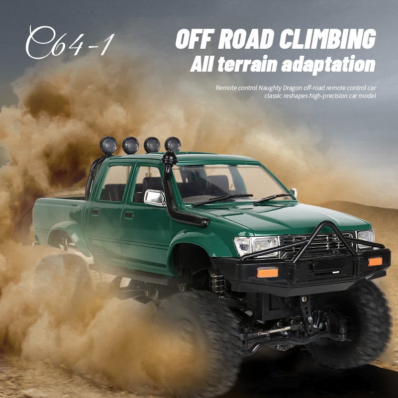 1/16 WPL C64-1 Remote Control Vehicle Crawler RC Cars Pick up Truck Off Road Car Hobby Green New Color