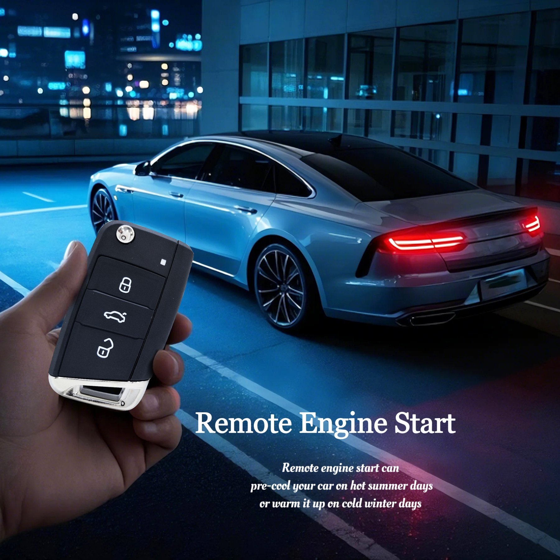 High-Quality Car Anti-Theft Alarm with Remote Engine Start/Stop, Trunk Keyless Entry for Toyota, Nissan, and Honda