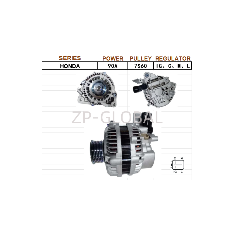Spare Parts Voltage Regulator Starter Alternator Parts A002TC1391 for Honda Civic 1.8