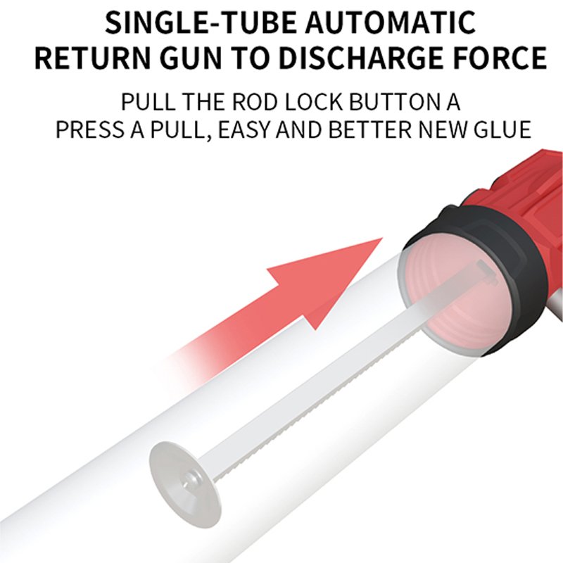 KAFUWELL P4706A 400-600ml Cartridge Tube Sausage Electric Manual Auto Caulking Gun for Pu Silicone Acrylic Glue Sealant