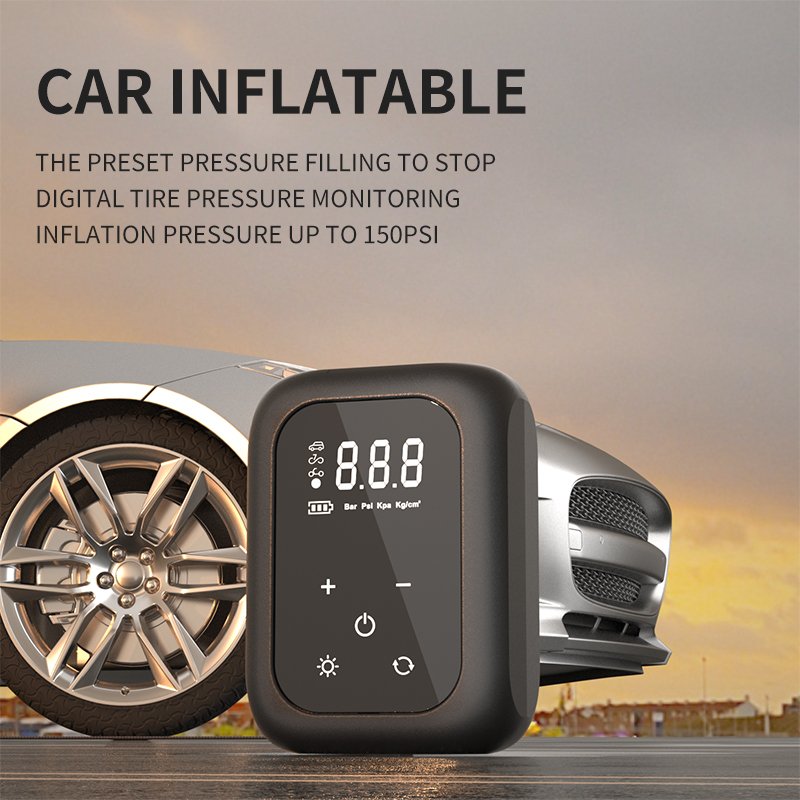 Direct Factory Delivery Touch-sensitive Convenient Bicycle Pump Wireless Black 150 PSI Digital Yacht or BallTire Inflator