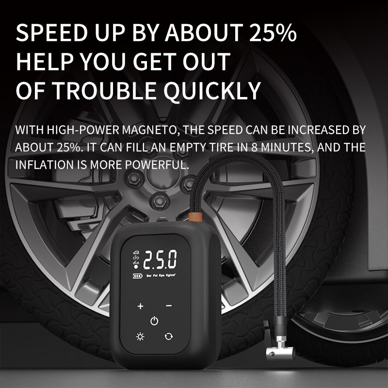 Direct Factory Delivery Touch-sensitive Convenient Bicycle Pump Wireless Black 150 PSI Digital Yacht or BallTire Inflator