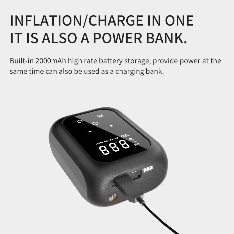 Direct Factory Delivery Touch-sensitive Convenient Bicycle Pump Wireless Black 150 PSI Digital Yacht or BallTire Inflator
