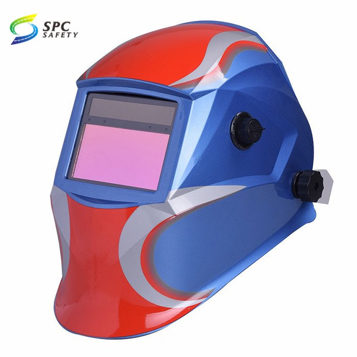 Fashion Orange White Industrial Safety Grinding Cutting Solar Powered Auto Darkening Welder Hood Dimming Welding Mask Helmet