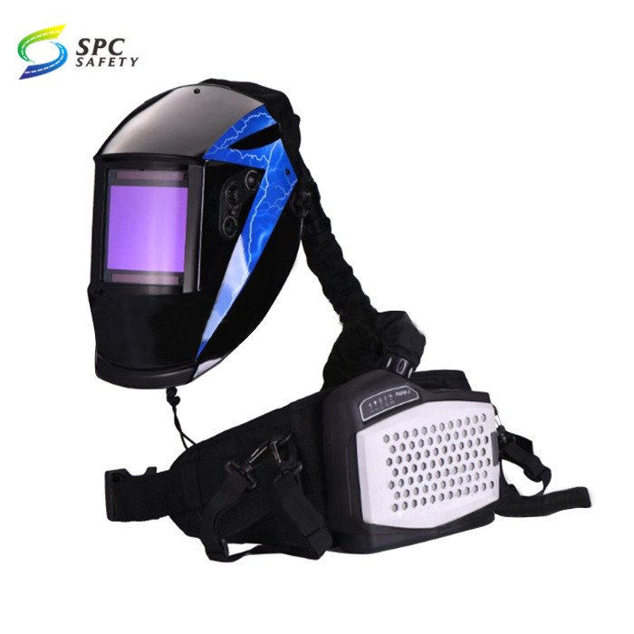 Fashion Orange White Industrial Safety Grinding Cutting Solar Powered Auto Darkening Welder Hood Dimming Welding Mask Helmet