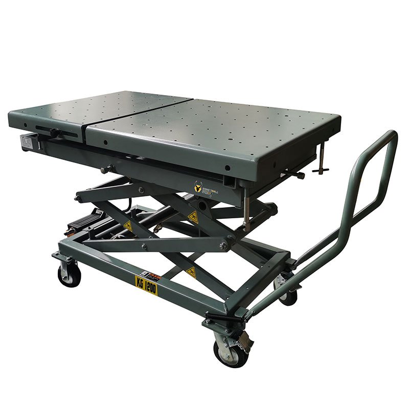 1200 Kgs Electric Scissor Design Auto Battery Lift 1900mm Garage Equipment for Engine Gearbox Battery Pack