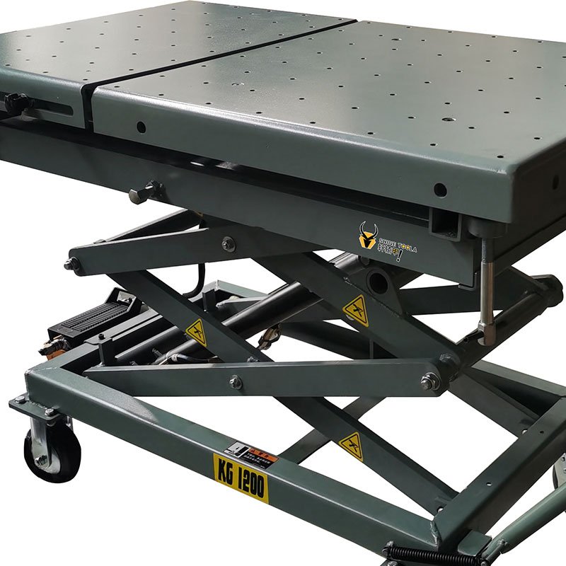 1200 Kgs Electric Scissor Design Auto Battery Lift 1900mm Garage Equipment for Engine Gearbox Battery Pack