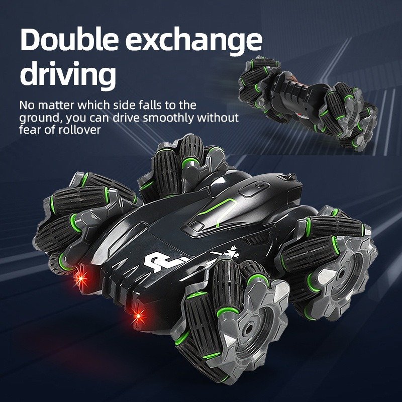 Children's Remote Control Toy Car Drift Cross Two-sided Driving Car 4WD Stunt Cross-country RC Climbing High-speed Racing Car