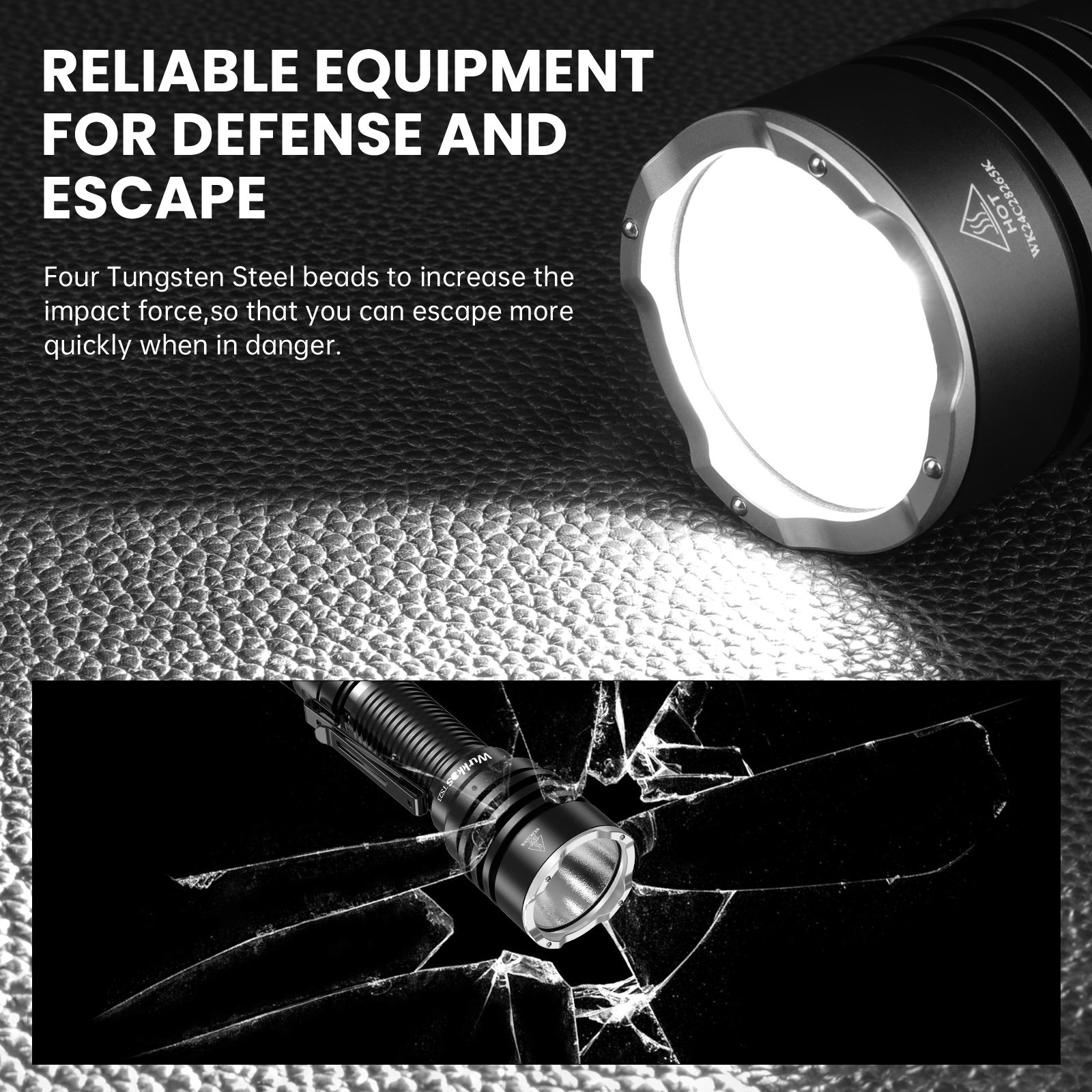 Wurkkos TS23 Powerful 5000Lm 482 Meters XHP70.3 HI LED Torch IPX8 Waterproof 21700 Rechargeable Tactical Flashlight