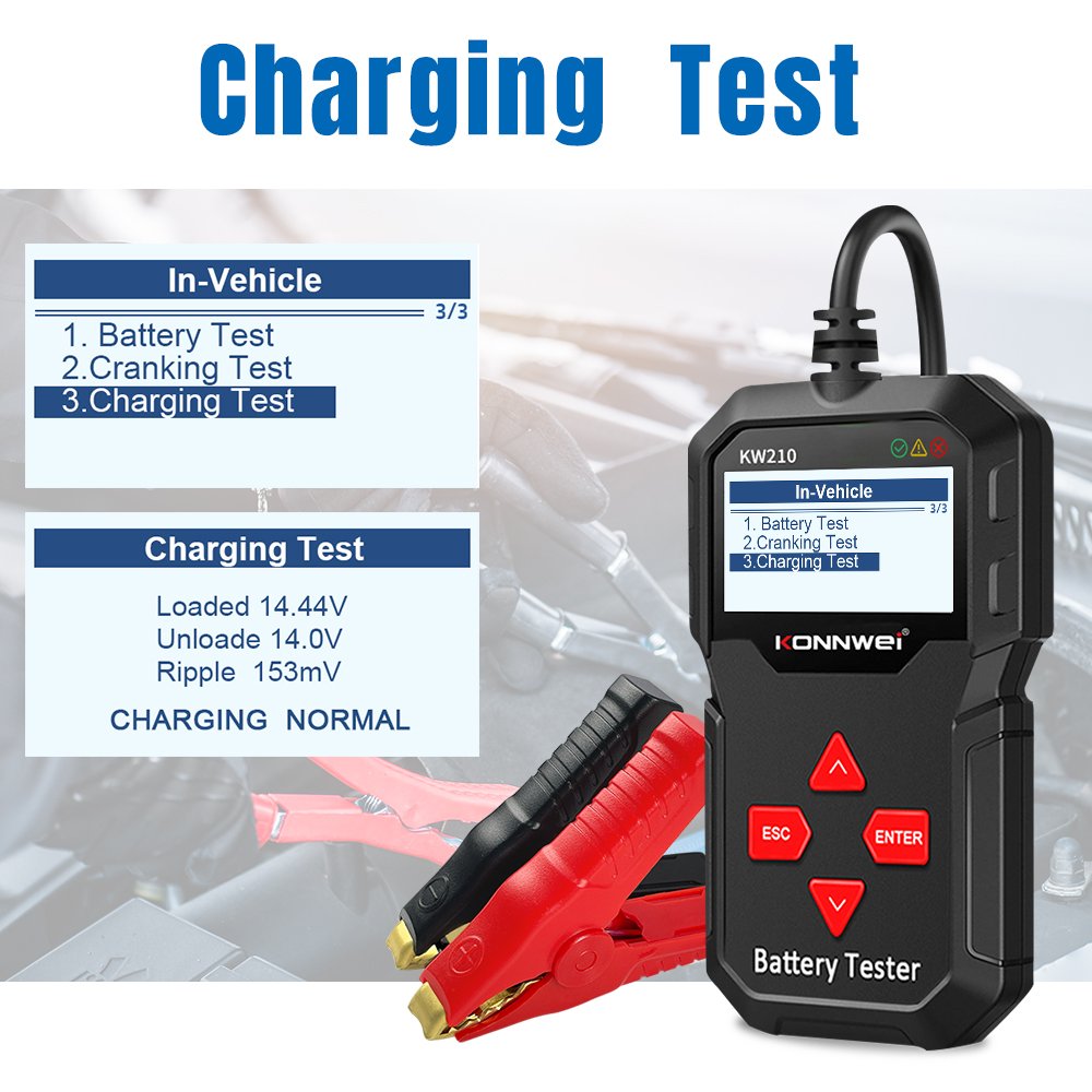 Multilingual Universal Car Battery Tester 12Volt Battery Load Testers Auto Diagnostic Tools