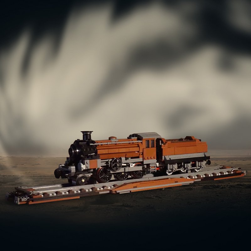 GoldMoc German Steam Train MOC-82798 10277 Crocodile Locomotive Alternative Build Building Blocks Set Kid Puzzle Toy