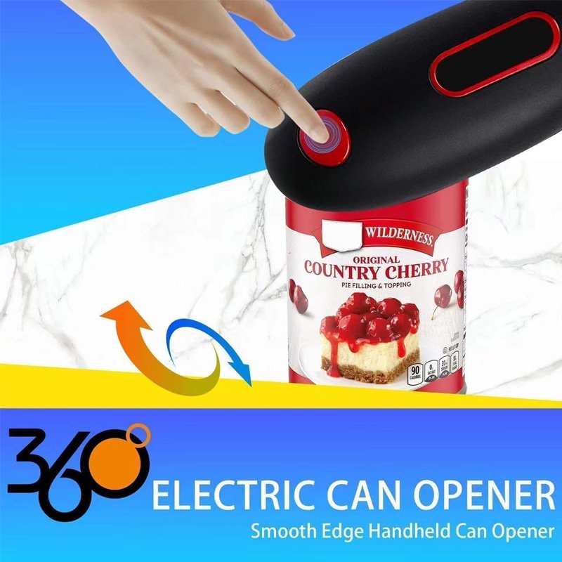 Kitchen Gadgets Tools Smooth Edge Jar Tin Opener One-Touch Auto Electric Can Openers for Seniors Automatic Can Opener Electric