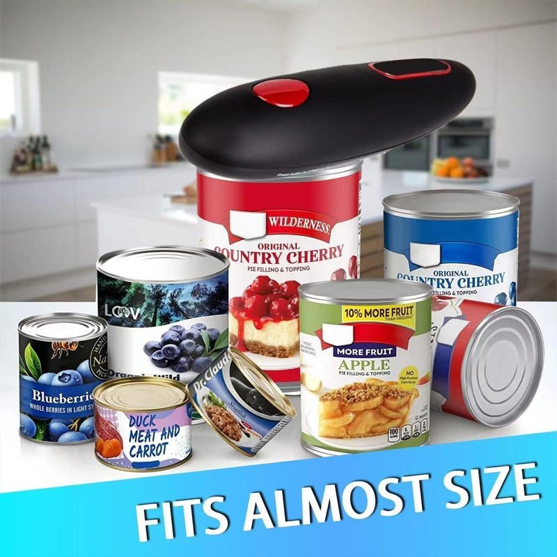 Kitchen Gadgets Tools Smooth Edge Jar Tin Opener One-Touch Auto Electric Can Openers for Seniors Automatic Can Opener Electric