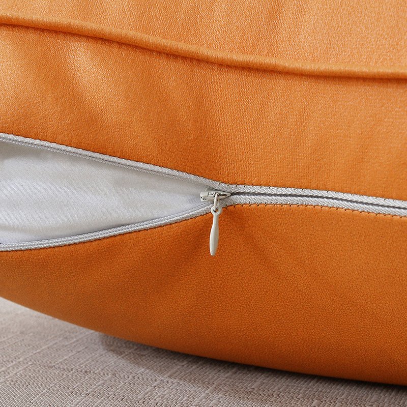 Leathaire Sofa Couch Pillow Case Cushion Cover with Piping Tech Cloth New High Quality Waterproof Solid Color 100% Polyester