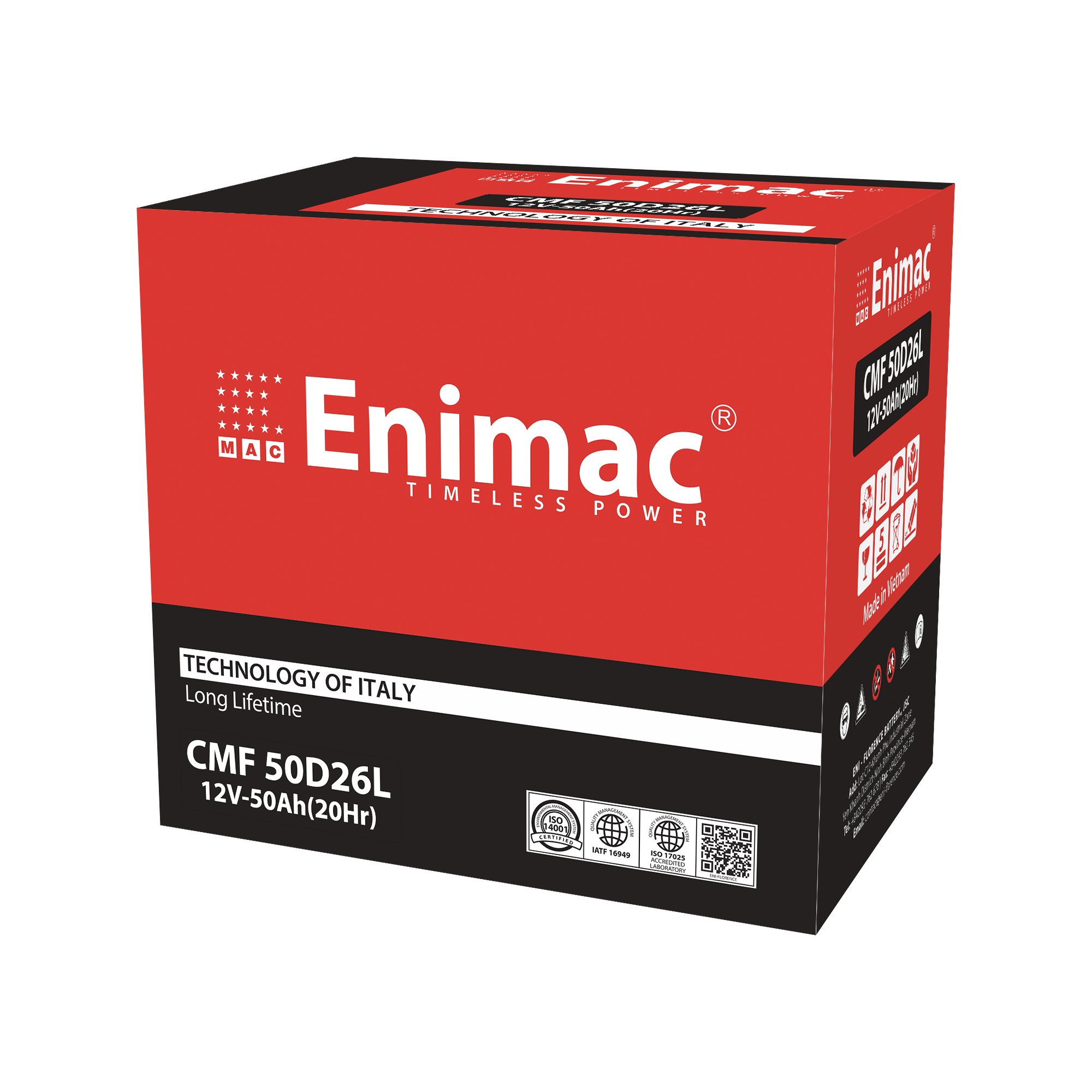 WHOLESALE AUTOMOTIVE BATTERY CAR BATTERY 50D26 R/L 12V 50AH JIS STANDARD EXCELLENT PERFORMANCE MADE in VIETNAM