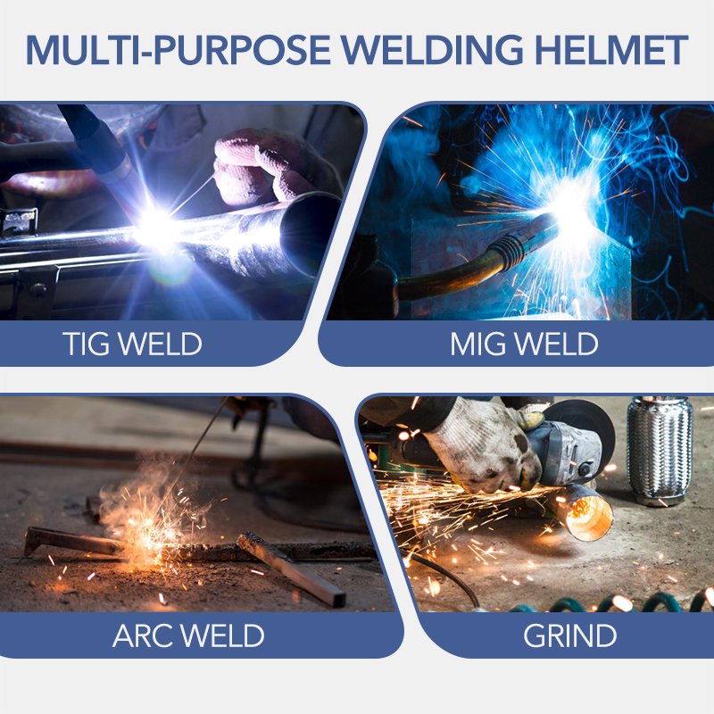 TRQ Factory Welding Mask Welding & Soldering Supplies for Mig/tig Welding Adjustable Shadow 9-13 Automatic Variable Light Filter