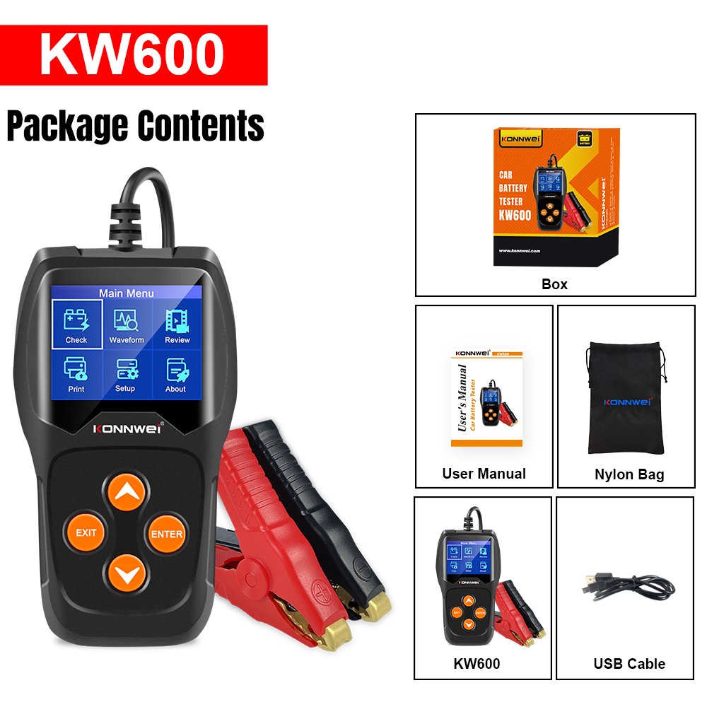 Konnwei Factory OEM ODM Battery Tester KW600 Car Battery Analyzer
