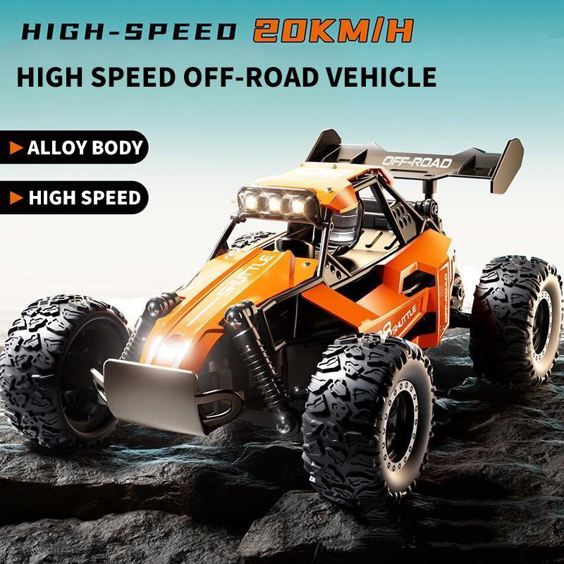 Remote Control Racing RC Truck 2.4ghz Frequency Features Assembly Climbing 1/16 Alloy High Speed Drift Off Road Car Kids 20km/h