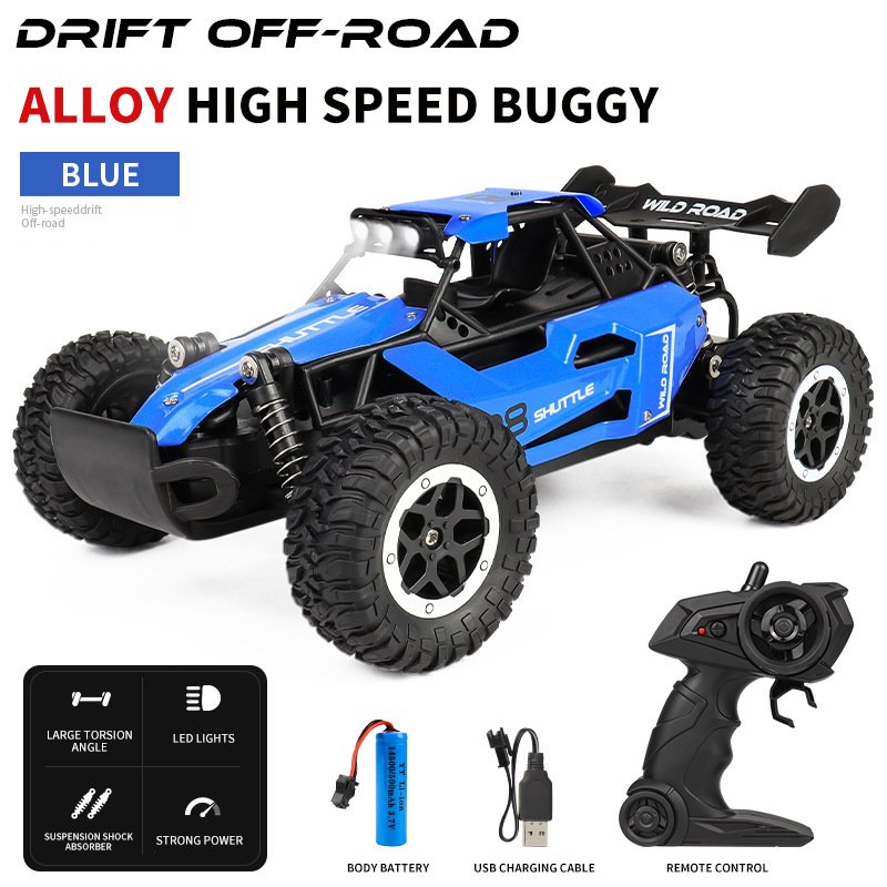 Remote Control Racing RC Truck 2.4ghz Frequency Features Assembly Climbing 1/16 Alloy High Speed Drift Off Road Car Kids 20km/h